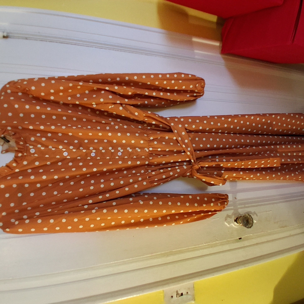 Orange Polka Dot Dress